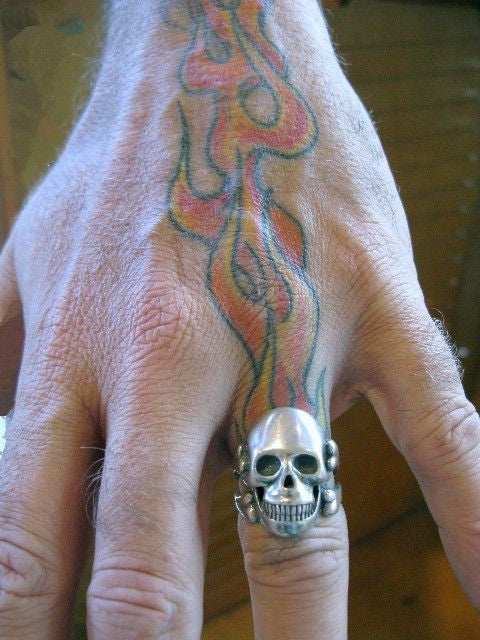Large Skull Ring - Silver