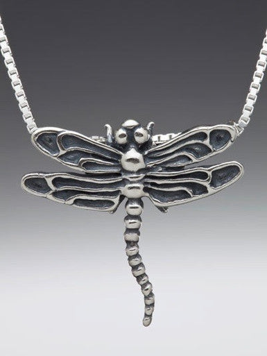 Metamorphosis - Dragonfly Pendant - Silver