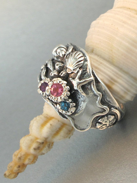 Amethyst, Pink Tourmaline and Blue Topaz