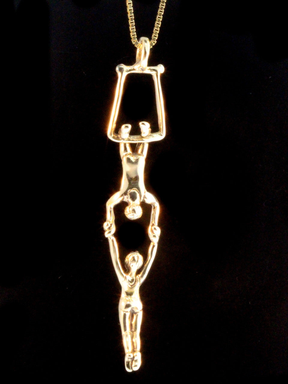14k Gold Trapeze Charm