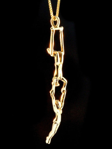 Circus Trapeze Charm - 14K Gold