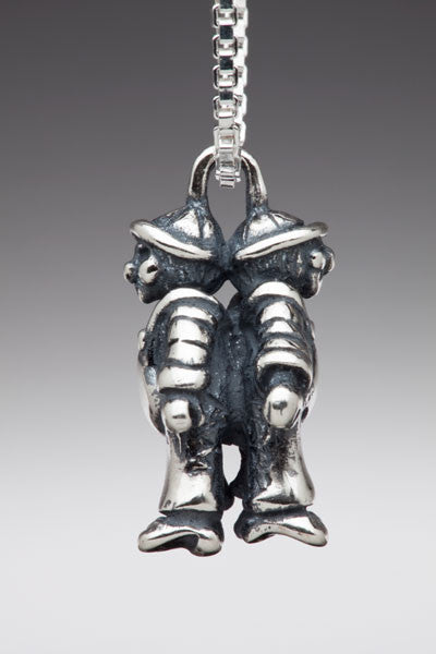 Alice - Tweedle Dum and Tweedle Dee Charm - Silver