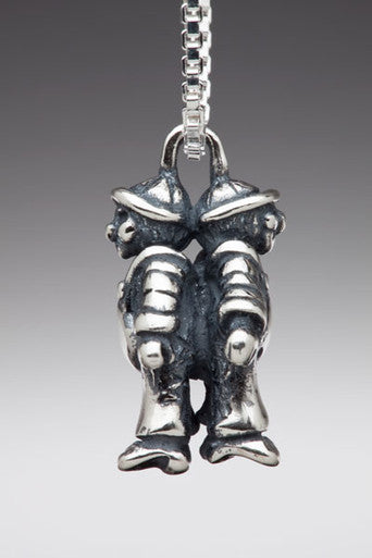 Alice - Tweedle Dum and Tweedle Dee Charm - Silver