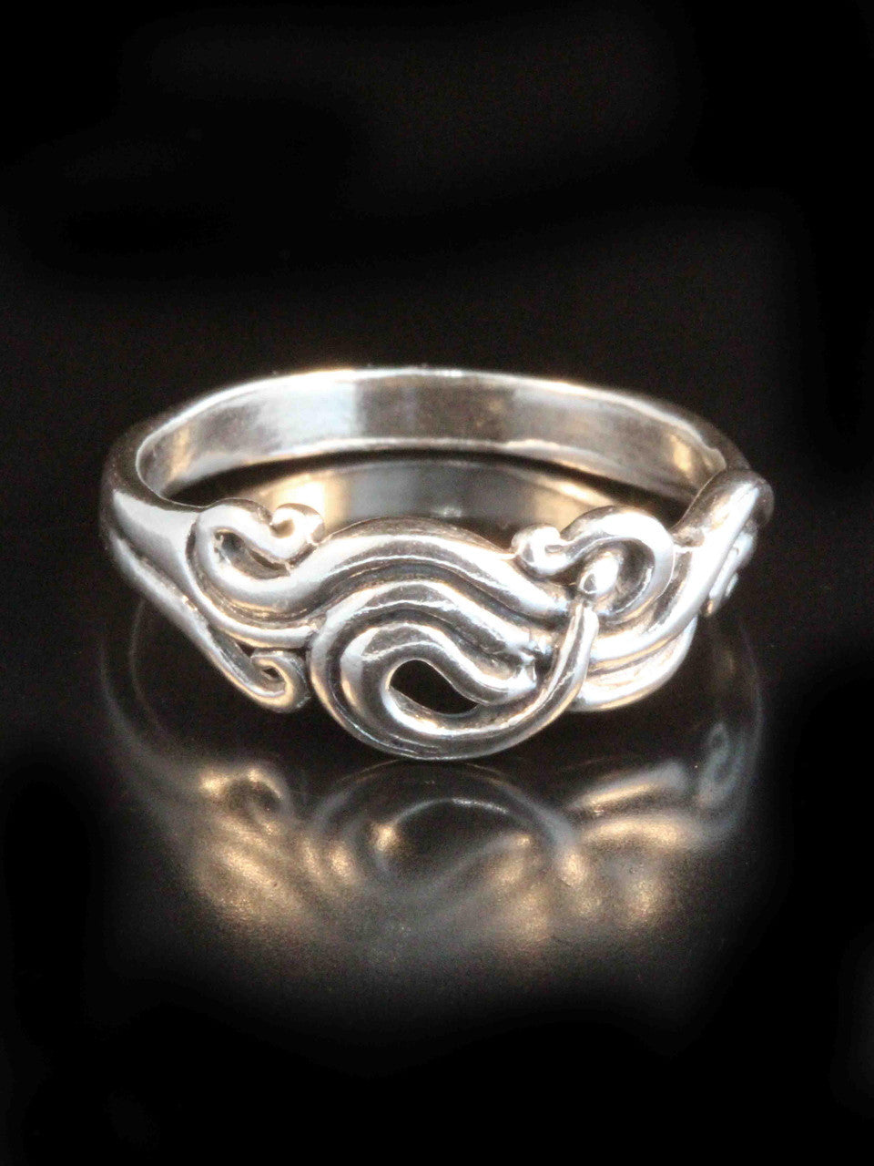 nouveau swirl ring sterling silver