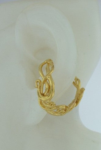 Wave Ear Hoop - Vermeil