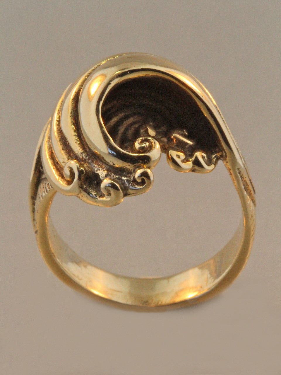 14K gold Maverick wave ring