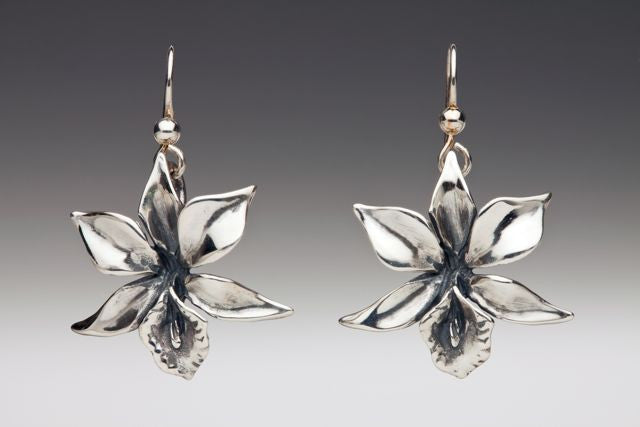 Orchid Earrings - Silver