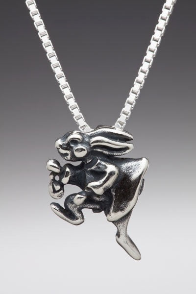 White Rabbit Charm - Sterling Silver